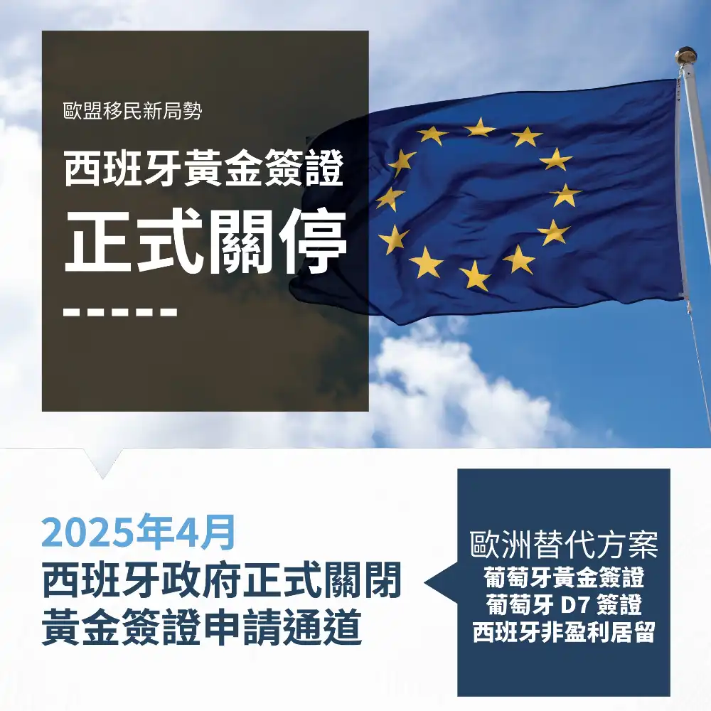 2025歐盟移民新局勢：西班牙關停黃金簽證後的替代方案解析